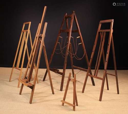 A Collection of Five Easels.