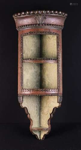 A Small 19th Century Wall Hanging Corner Unit.