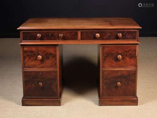 A 19th Century Mahogany Pedestal Desk.