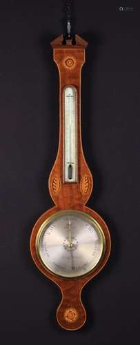 An Inlaid Mahogany Wheel Barometer.