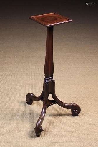 An Unusual 19th Century Mahogany Candle Stand.