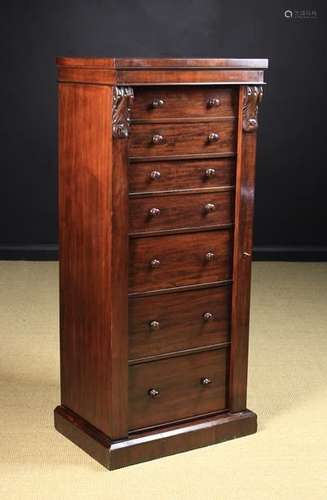 A Victorian Mahogany Wellington Chest with Secrètaire.