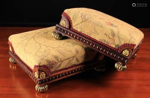 A Pair of Fine Regency Foot Stools in the style of George Bullock.