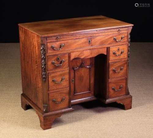 A Georgian Mahogany Kneehole Desk.