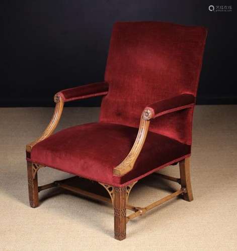 A 19th Century Mahogany Gainsborough Chair.