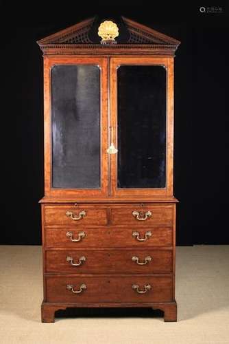 A Fine George III Mahogany Chest with Bookcase.