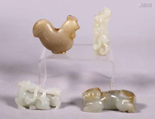 4 Very Fine Chinese Ming / Qing Jade Animals