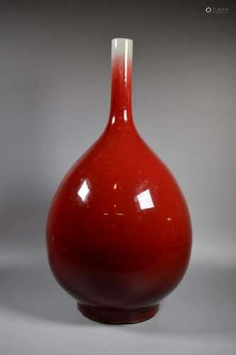 Late Qing Chinese Underglaze Red Porcelain Vase