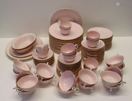 MINTON. Lot of Pink Colored Bone China