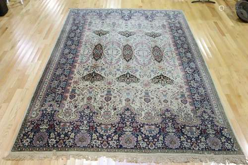 Vintage And Finely Hand Woven Kirman Style Carpet