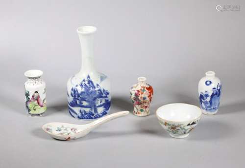 6 Chinese 19/20 Century Enameled Porcelains