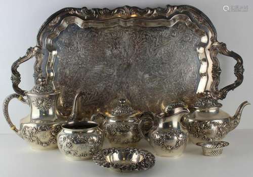 STERLING. 5 Pc. Gorham Sterling Tea Service.