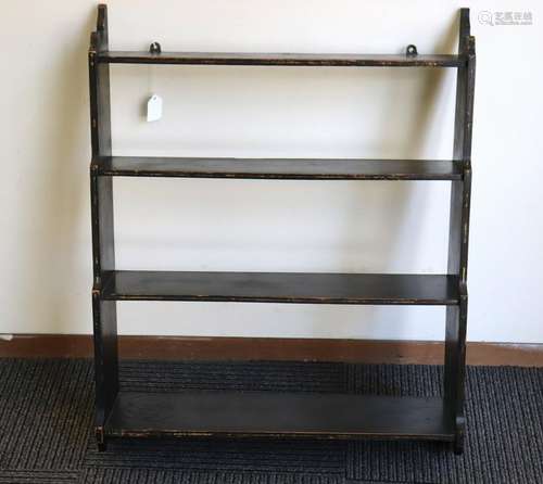 English Victorian Ebonized Wood What-Not Shelves