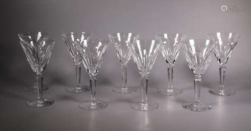 9 Sheila Pattern Waterford Crystal Wine Glasses