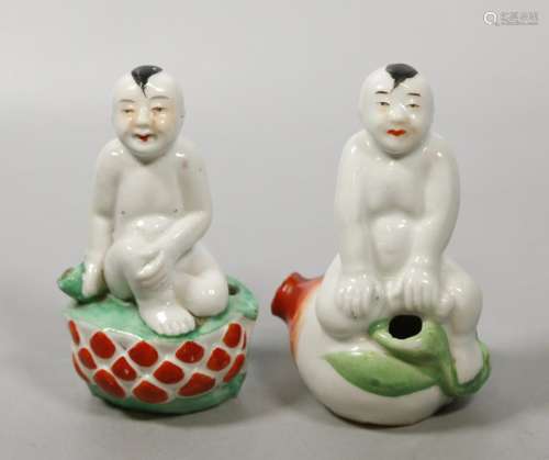 2 Chinese 19/20 C Boy Lotus / Peach Water Droppers