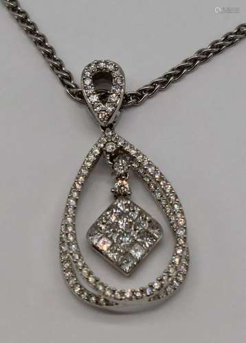 JEWELRY. Signed 18kt Gold and Diamond Pendant.