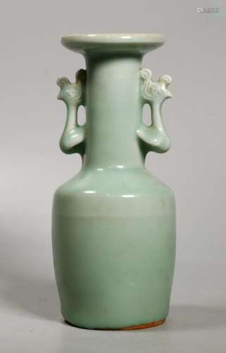 Chinese Longquan Celadon Mallet-Shaped Vase