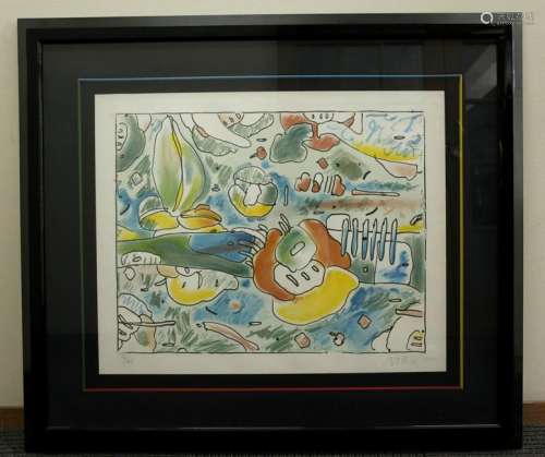 Peter Max Signed 1980 Litho Flower Abstract 79/165