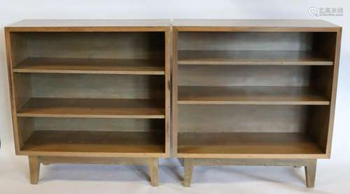 MIDCENTURY. Pair Of Open Front Bookcases .