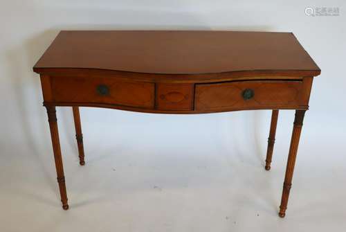 Antique Inlaid  Bowfront 2 Drawer Server .