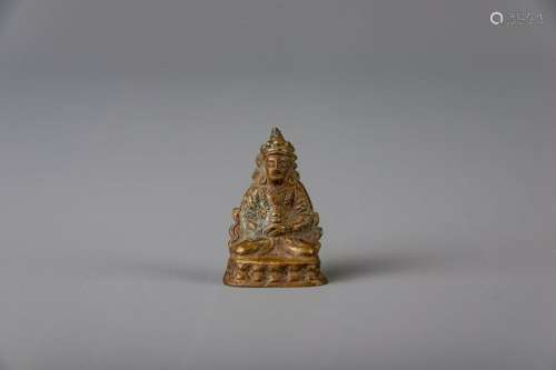 A Chinese bronze Buddha, 18th/19th C.