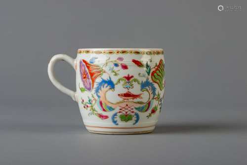 A Chinese famille rose 'Pompadour' mustard jar,