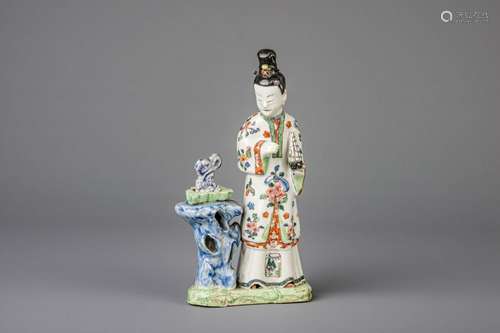 A Chinese famille rose porcelain figure depicting a