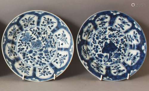 A SIMILAR PAIR OF CHINESE KANGXI PERIOD BLUE & WHITE SHIPWRECK PORCELAIN PLATES.