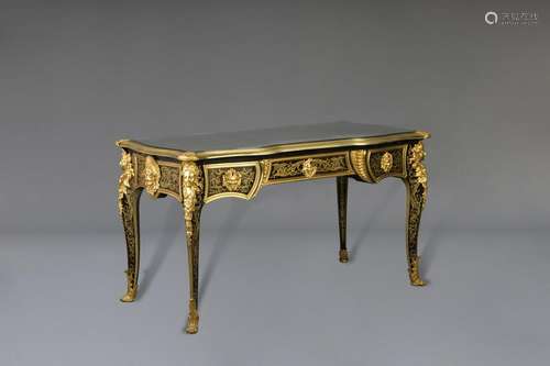 An impressive French gilt bronze mounted brass and