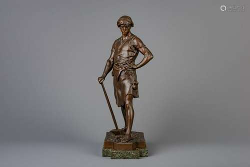 Emile Picault (1833-1915): Pax et Labor, patinated