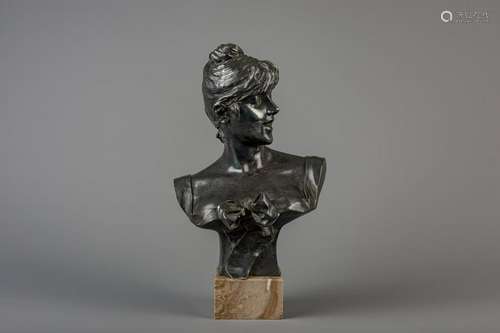 Georges Van Der Straeten (1856-1928): A bust of a