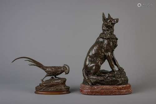 Thomas François Cartier (1879-1943): A dog, patinated