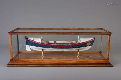 A painted wood model of the ship 'The Janet Hoyle' with