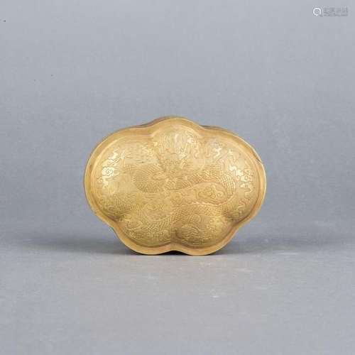 A GILT PETAL-FORM BOX