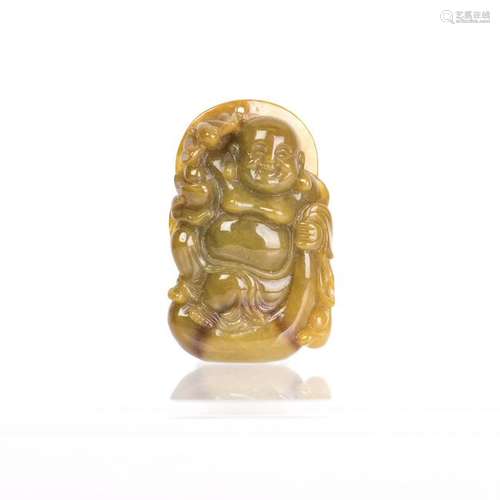 A BUDDHA SHAPED JADEITE