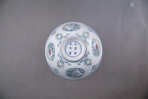 A DOUCAI 'FLOWER' BOWL