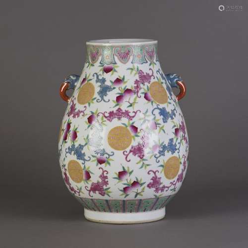 A FAMILLE ROSE VASE