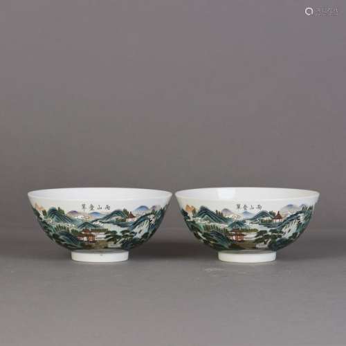 A PAIR OF CHINESE PORCELAIN BOWLS