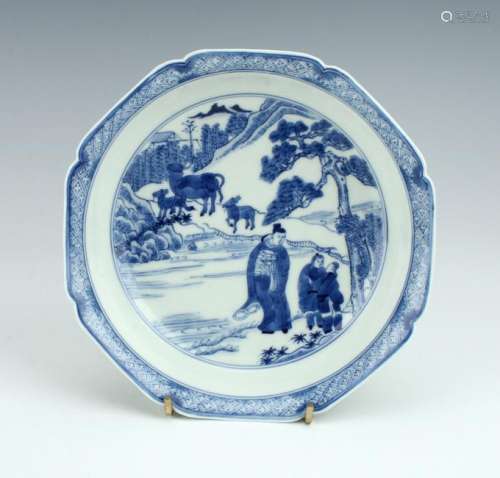 CHINESE PORCELAIN BLUE & WHITE DISH