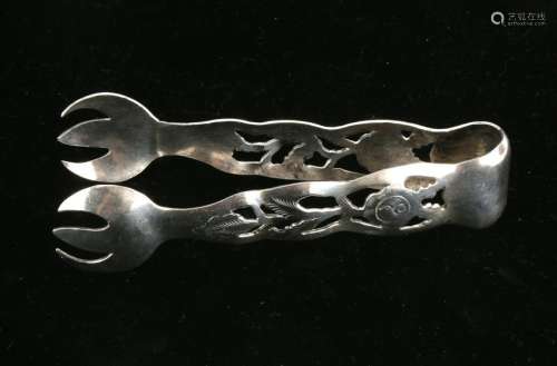MEXICO STERLING SILVER ICE TONGS