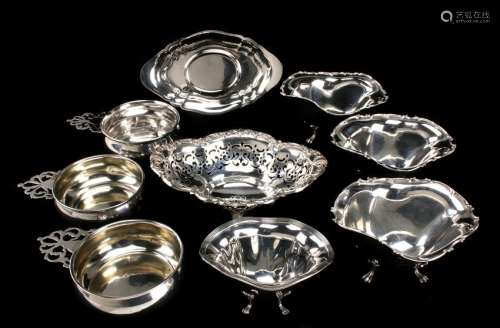 ASSORTED STERLING SILVER NUT BOWLS ETC.