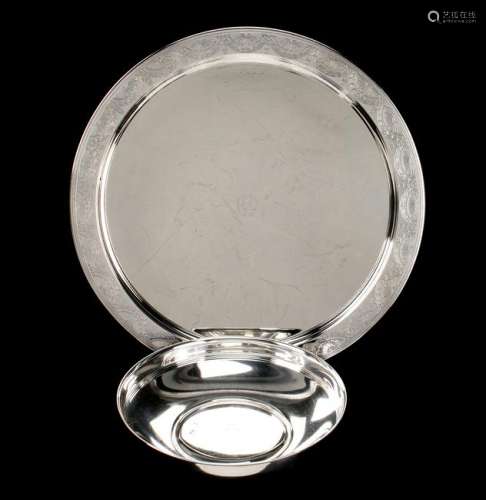 TIFFANY STERLING TRAY AND BOWL