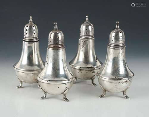 2 PAIR STERLING SALT AND PEPPER SHAKERS