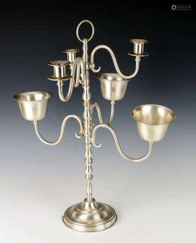 TALL CANDELABRA WITH ATTACHED BOWLS