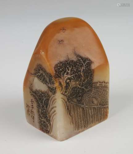 LARGE SHOUSHAN CARVED & INCISED SEAL