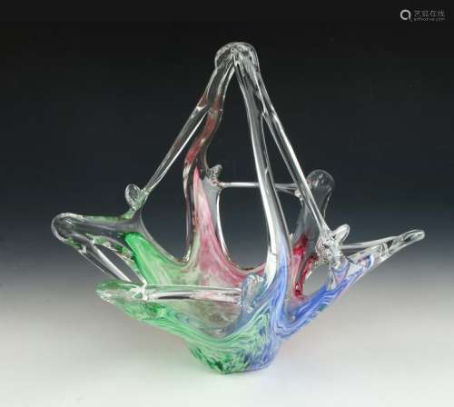 MCM CLASSIC STYLIZED GLASS BASKET FORM