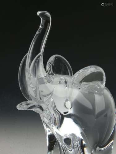 HAND BLOWN CRYSTAL ELEPHANT MCM