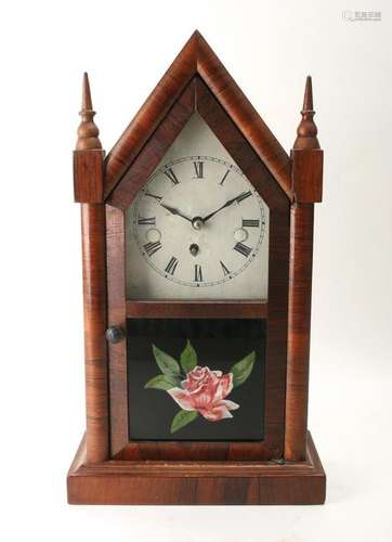 WATERBURY STEEPLE SHELF CLOCK