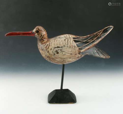 HAND PAINTED CURLEW SCULPTURE