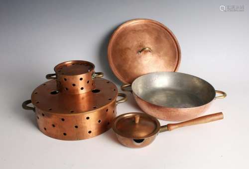 COPPER HAND WROUGHT SERVING PIECES BY MEERSBURG